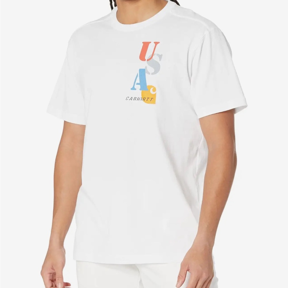 CARHARTT USA White Tee Relaxed Fit Short Sleeved NWT Size Large